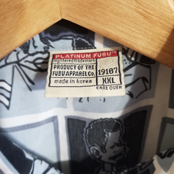 Platinum Fubu button up checkered shirt rare - Picture 5 of 5